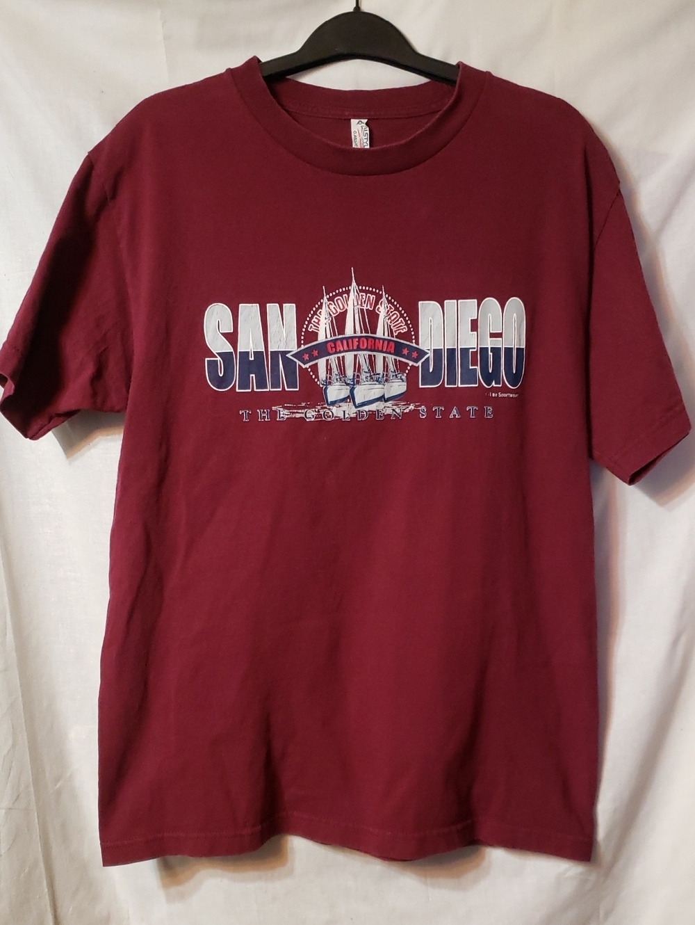 San Diego Graphic Tee in Burgandy